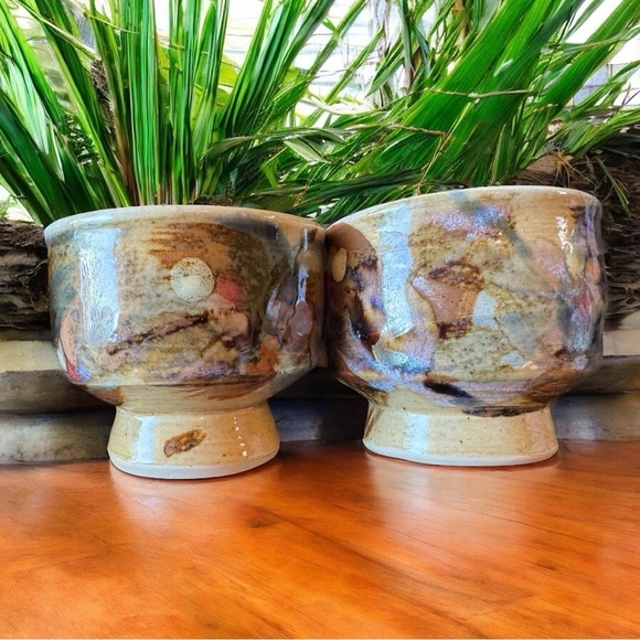 Set of 4 Handmade Stoneware Mugs – Edinbane Pottery Scotland – Footed Cups - Picture 7 of 14